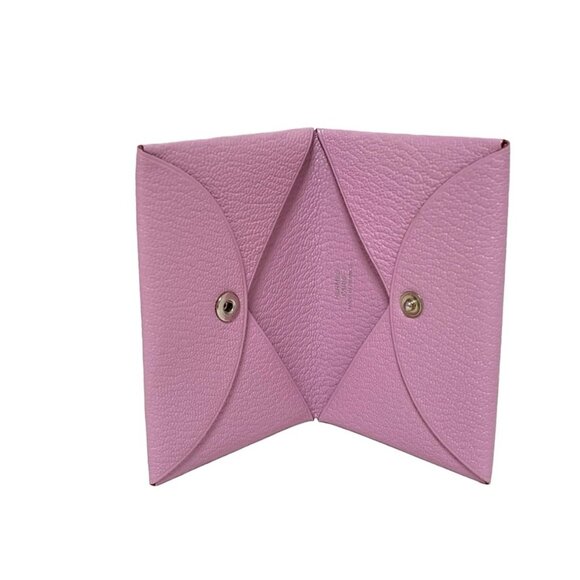 Auth HERMES Calvi - Mauve Sylvestre Veau Epsom D Card Case - Picture 4 of 11
